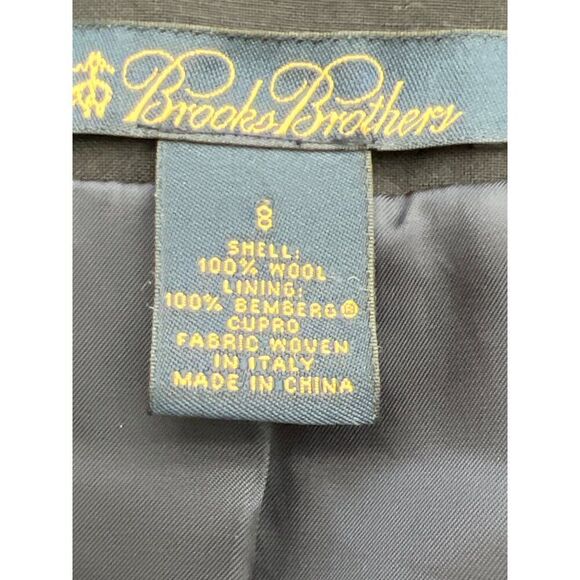 Brooks Brothers Women’s Navy Long Sleeve Cropped Wool Jacket Size 8 - Picture 9 of 10